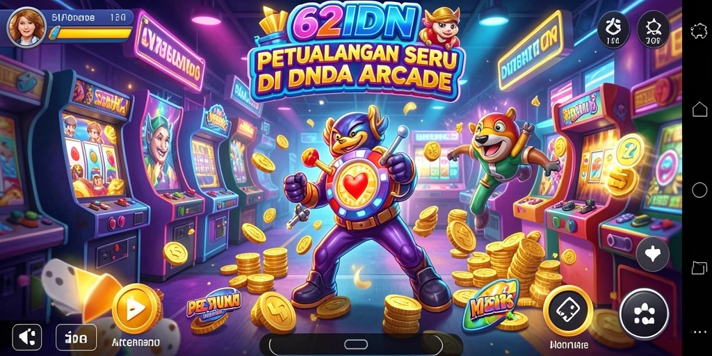 Tampilan gameplay dari 62IDN yang menegangkan dan penuh warna.