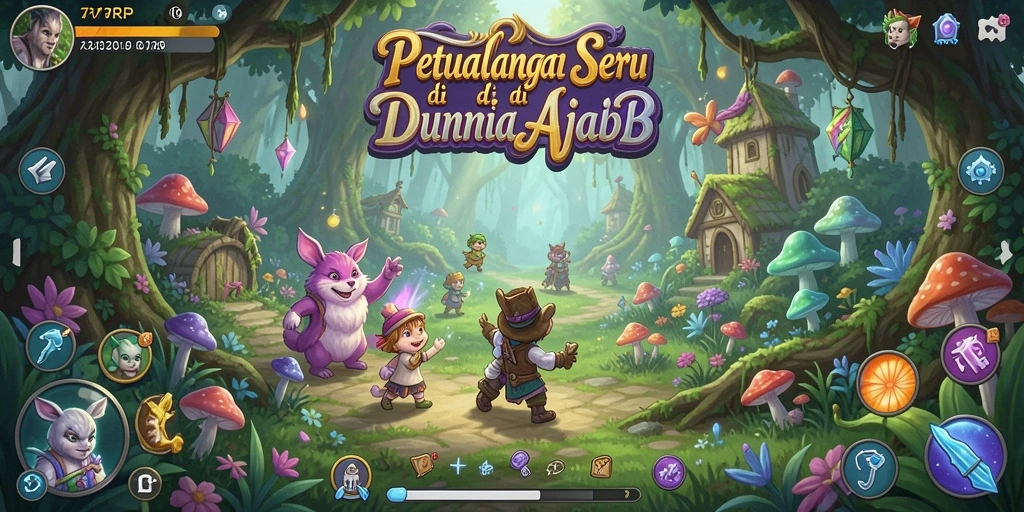 Screenshot gameplay 77RP menggambarkan petualangan yang mendebarkan dan penuh warna.