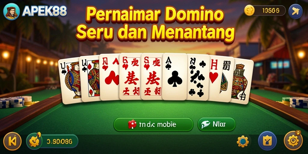Screenshot APEK88 menampilkan asyiknya bermain Domino.