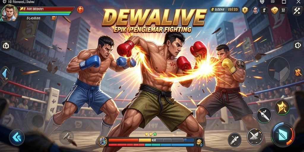 Penggambaran pertarungan intens dalam game DEWALIVE.
